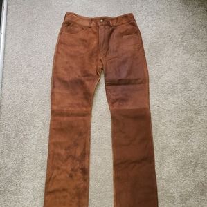 Brown suede pants